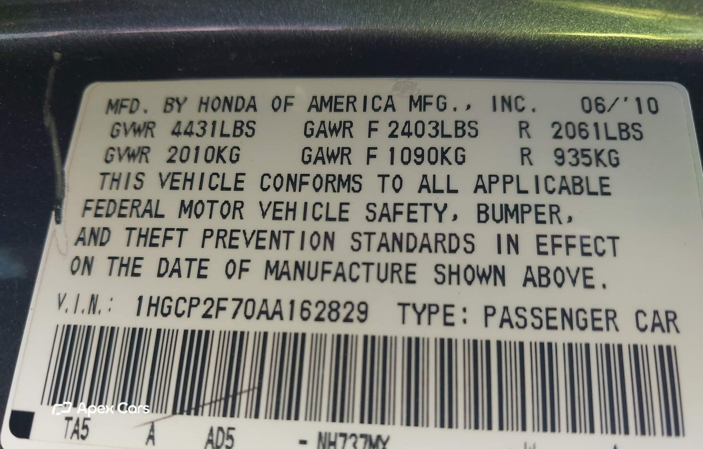 Honda Accord 2010