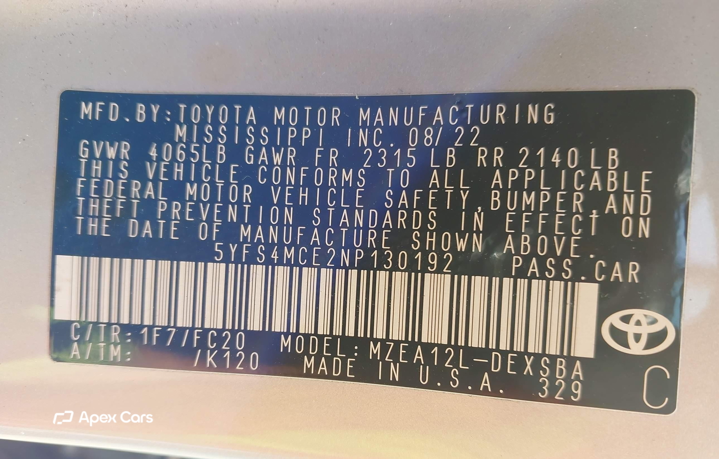 Toyota Corolla 2022