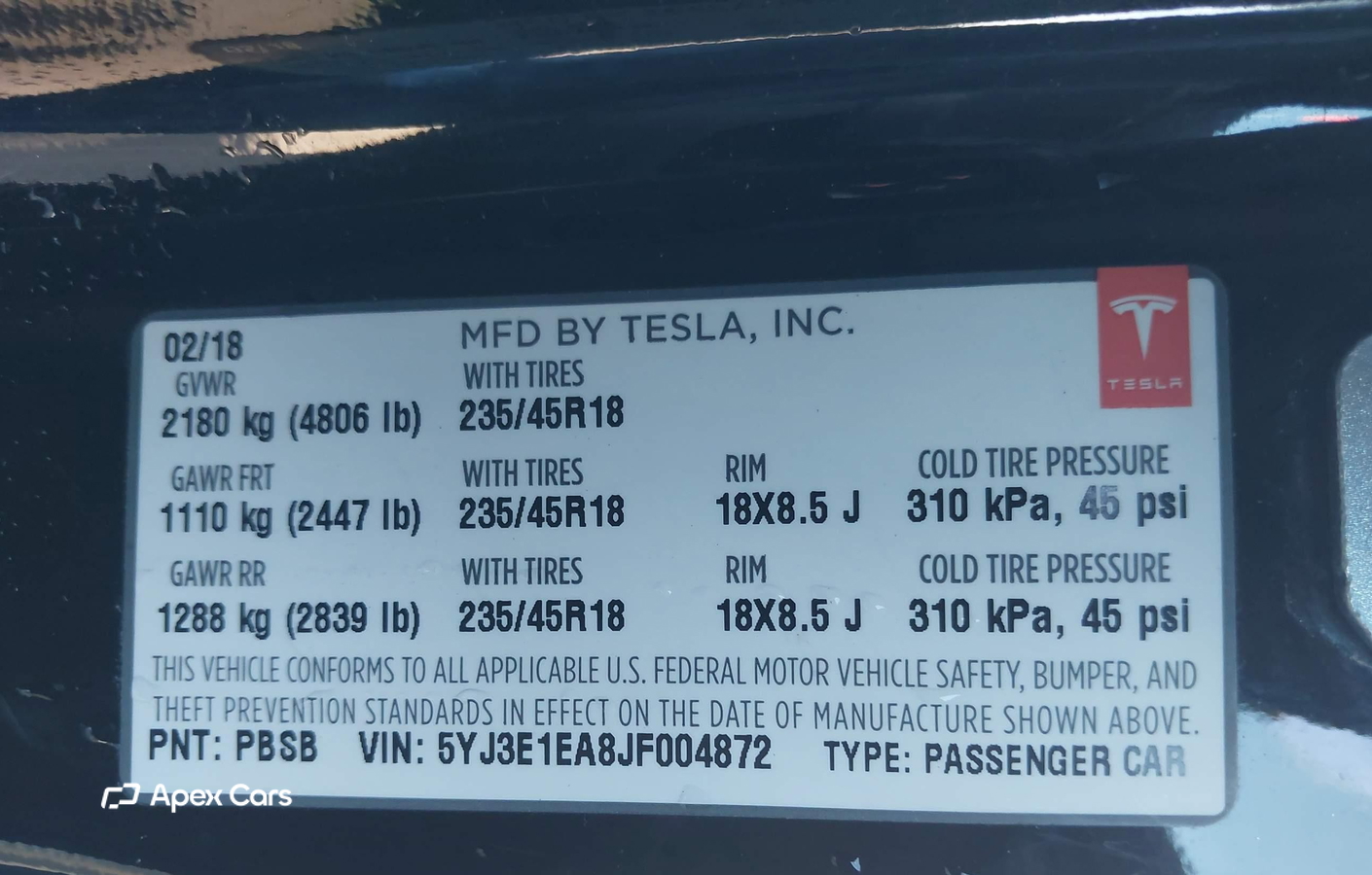 Tesla Model 3 2018