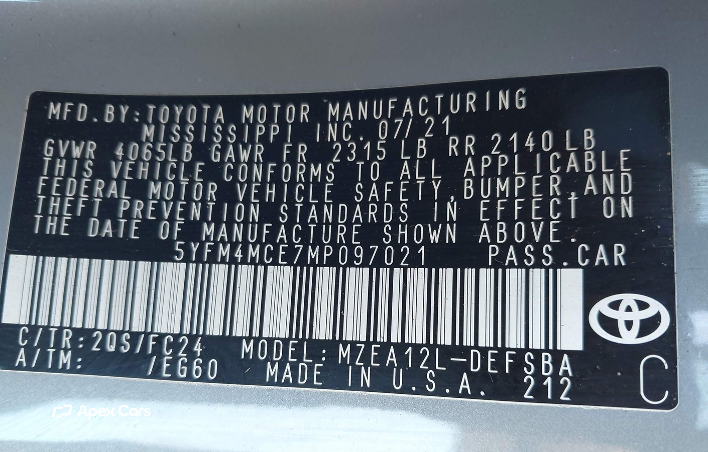 Toyota Corolla 2021