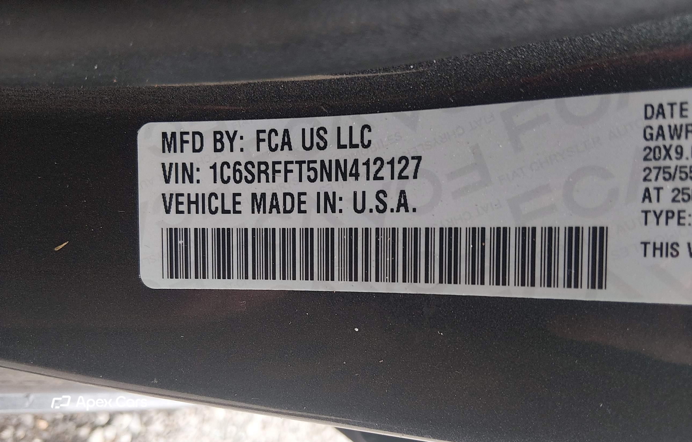 RAM 1500 2022