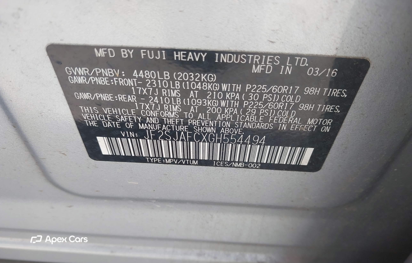 Subaru Forester 2016