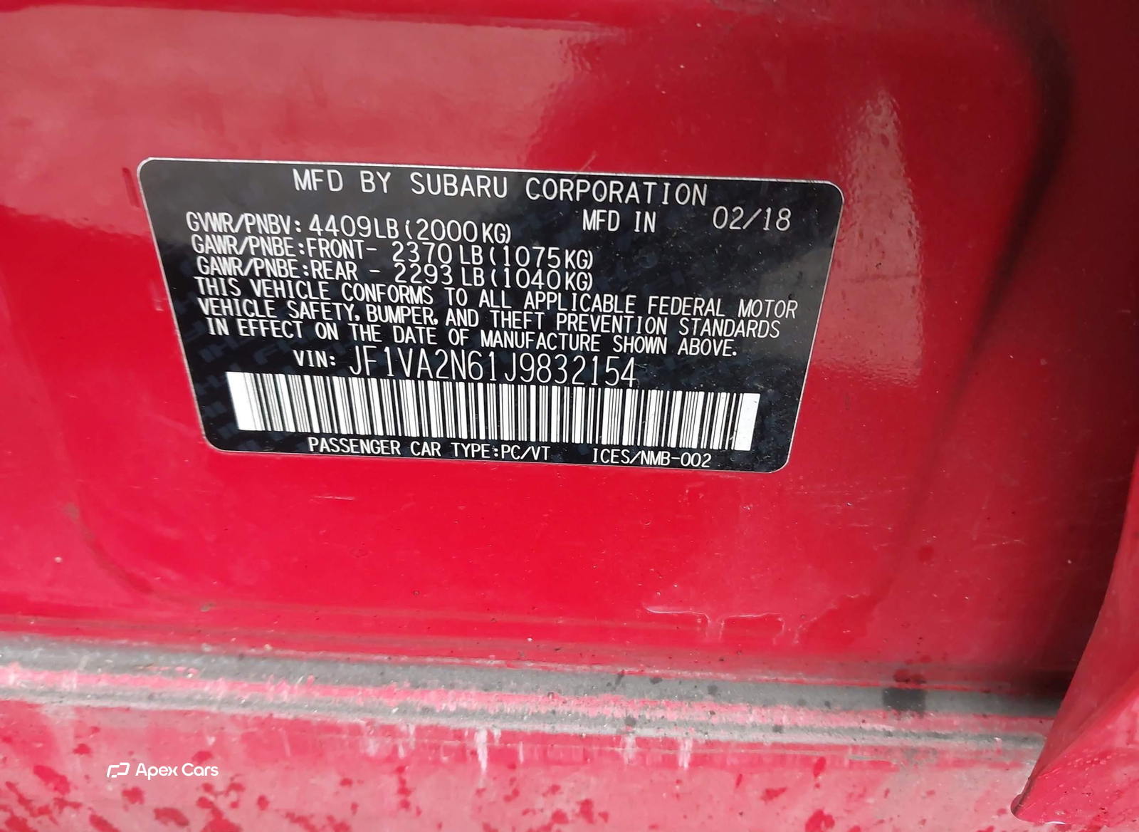 Subaru WRX STi 2018