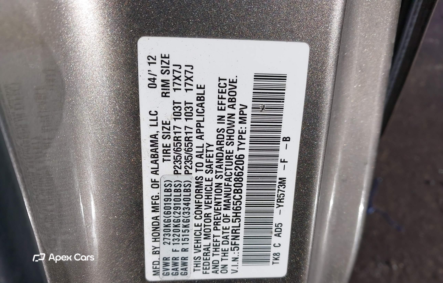 Honda Odyssey 2012