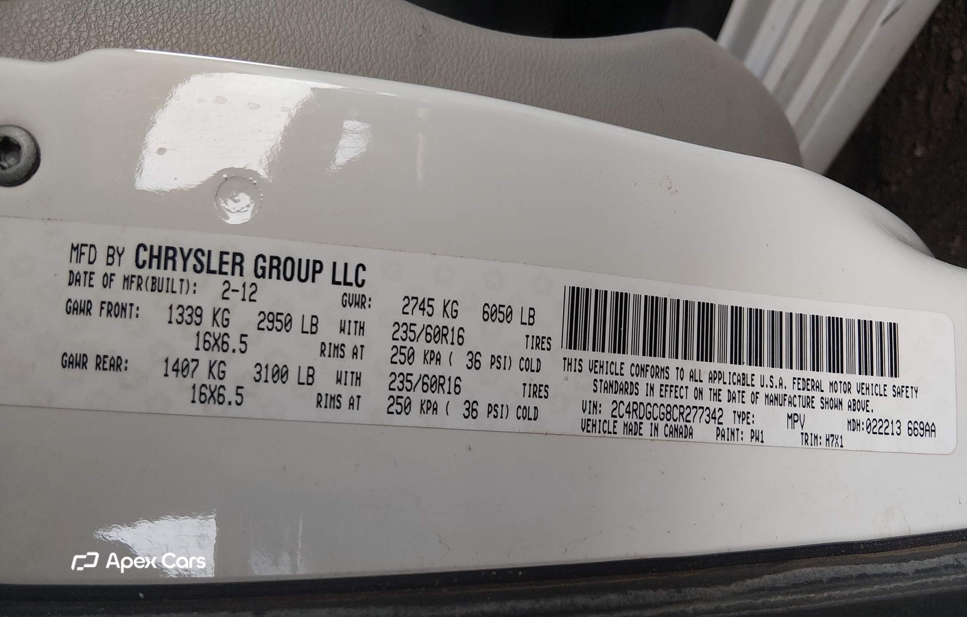 Dodge Caravan 2012