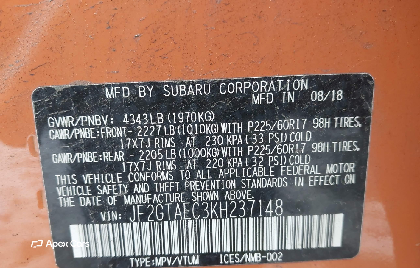 Subaru XV 2019