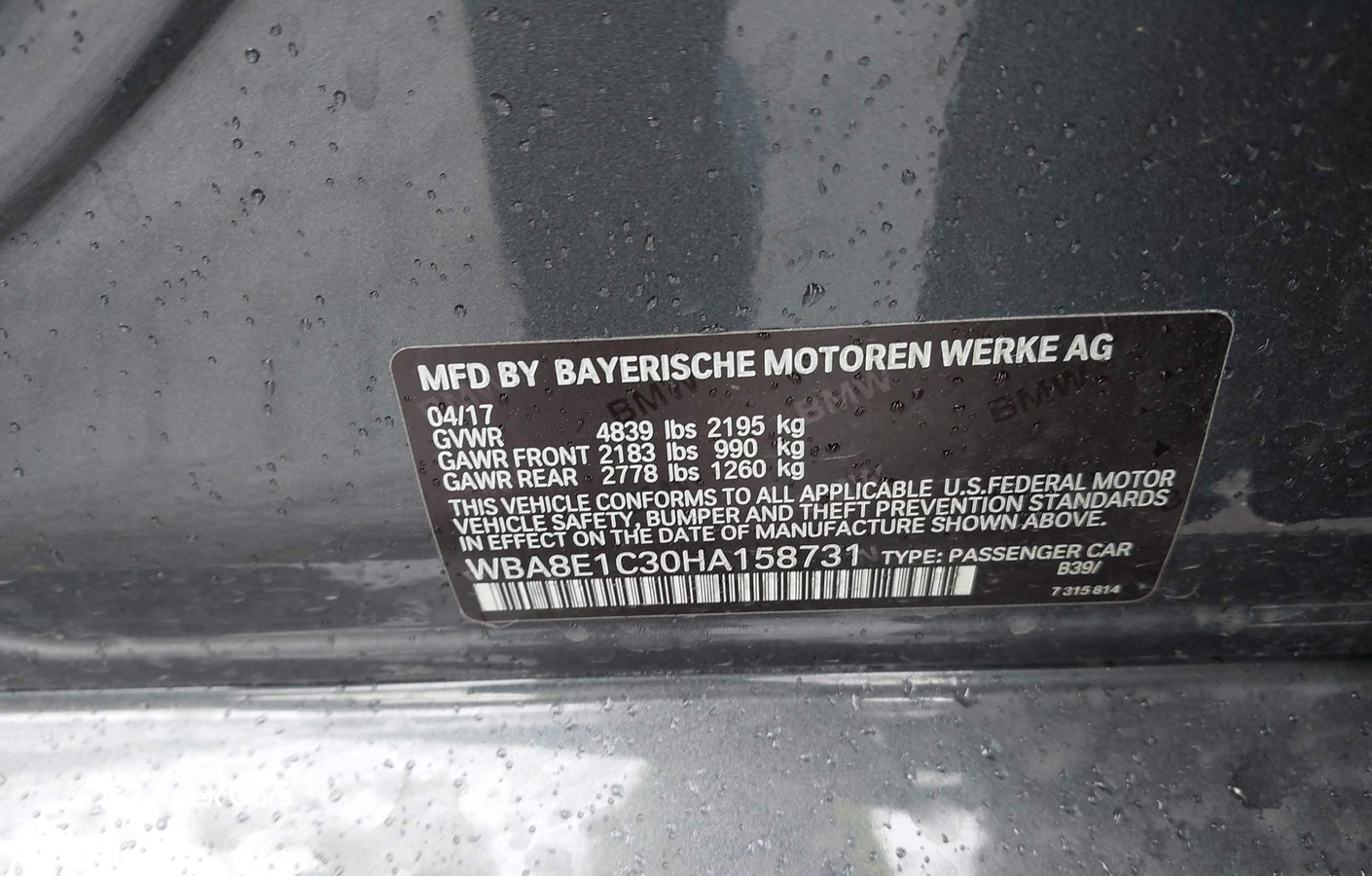 BMW Series 3 2017