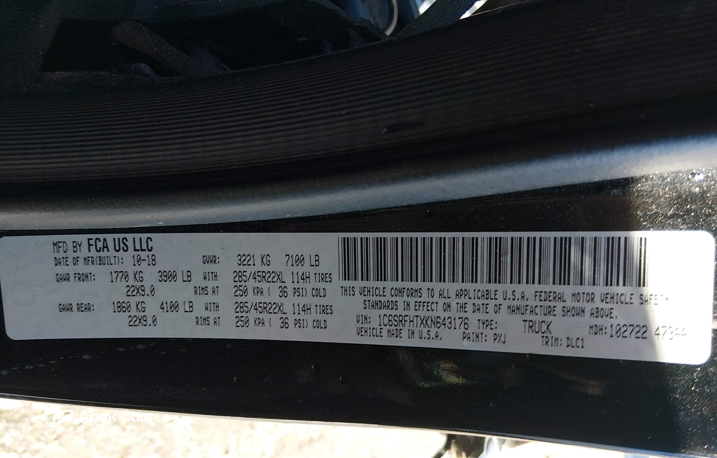 RAM 1500 2019