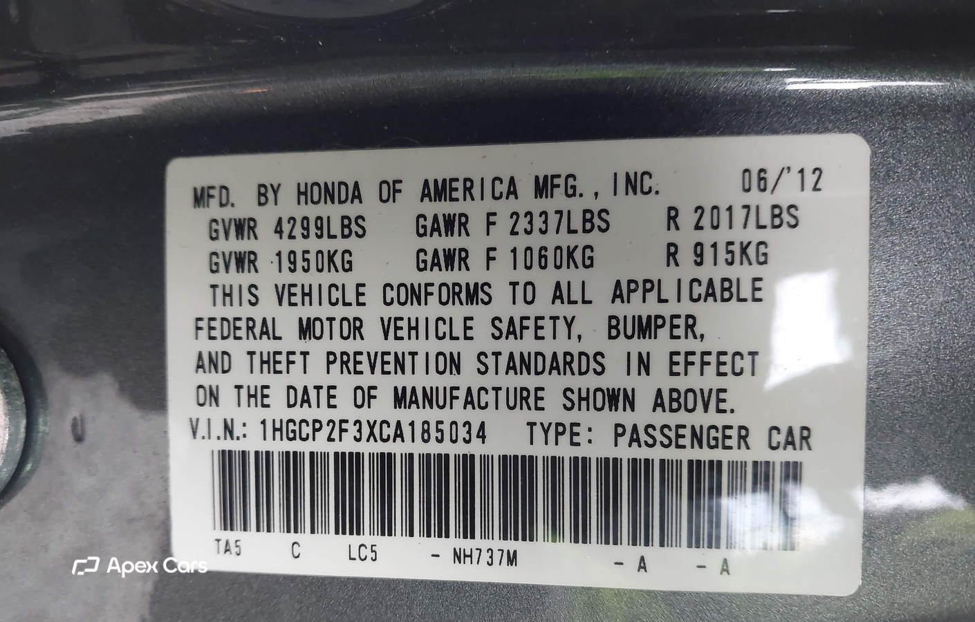 Honda Accord 2012