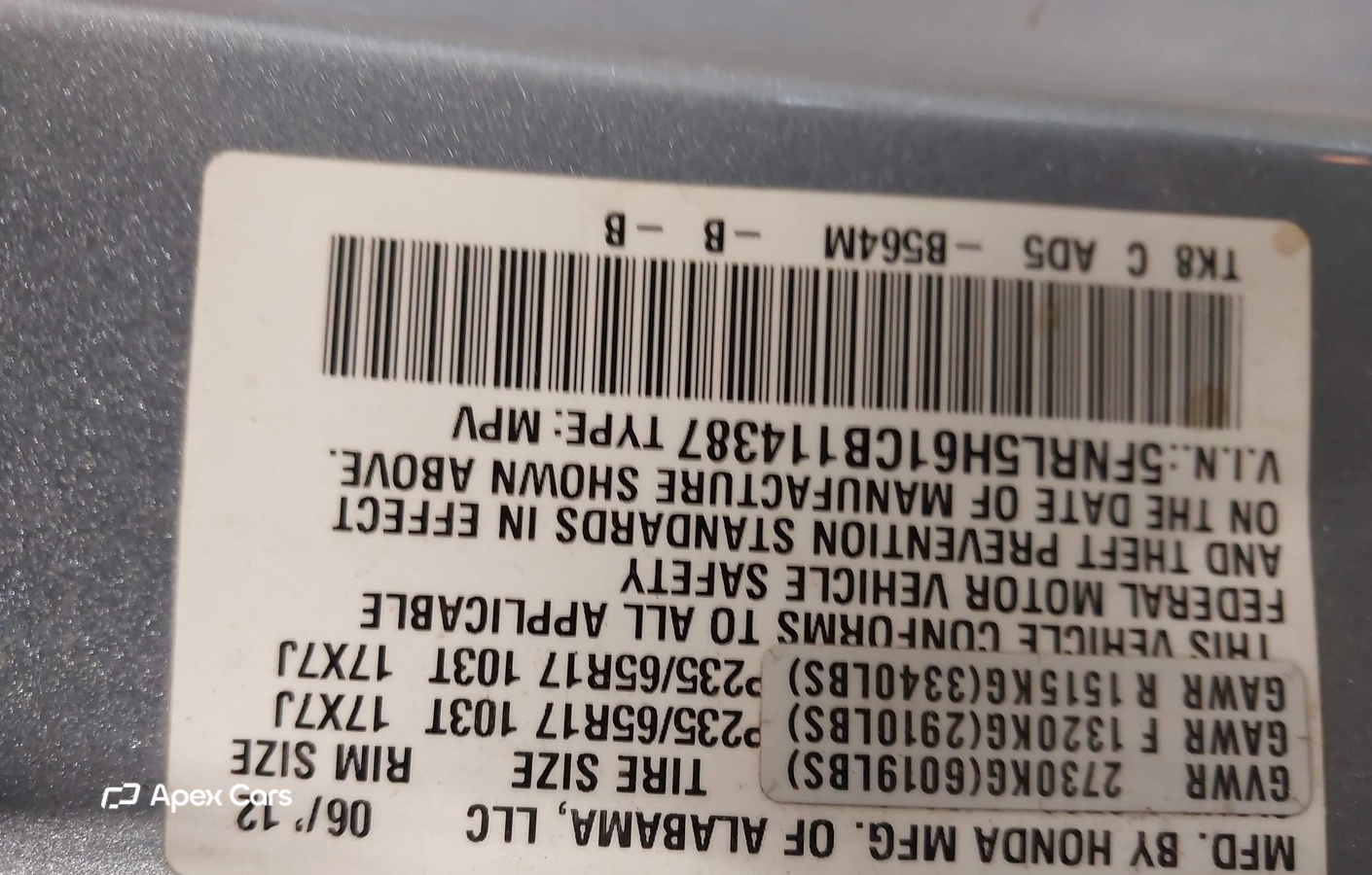 Honda Odyssey 2012