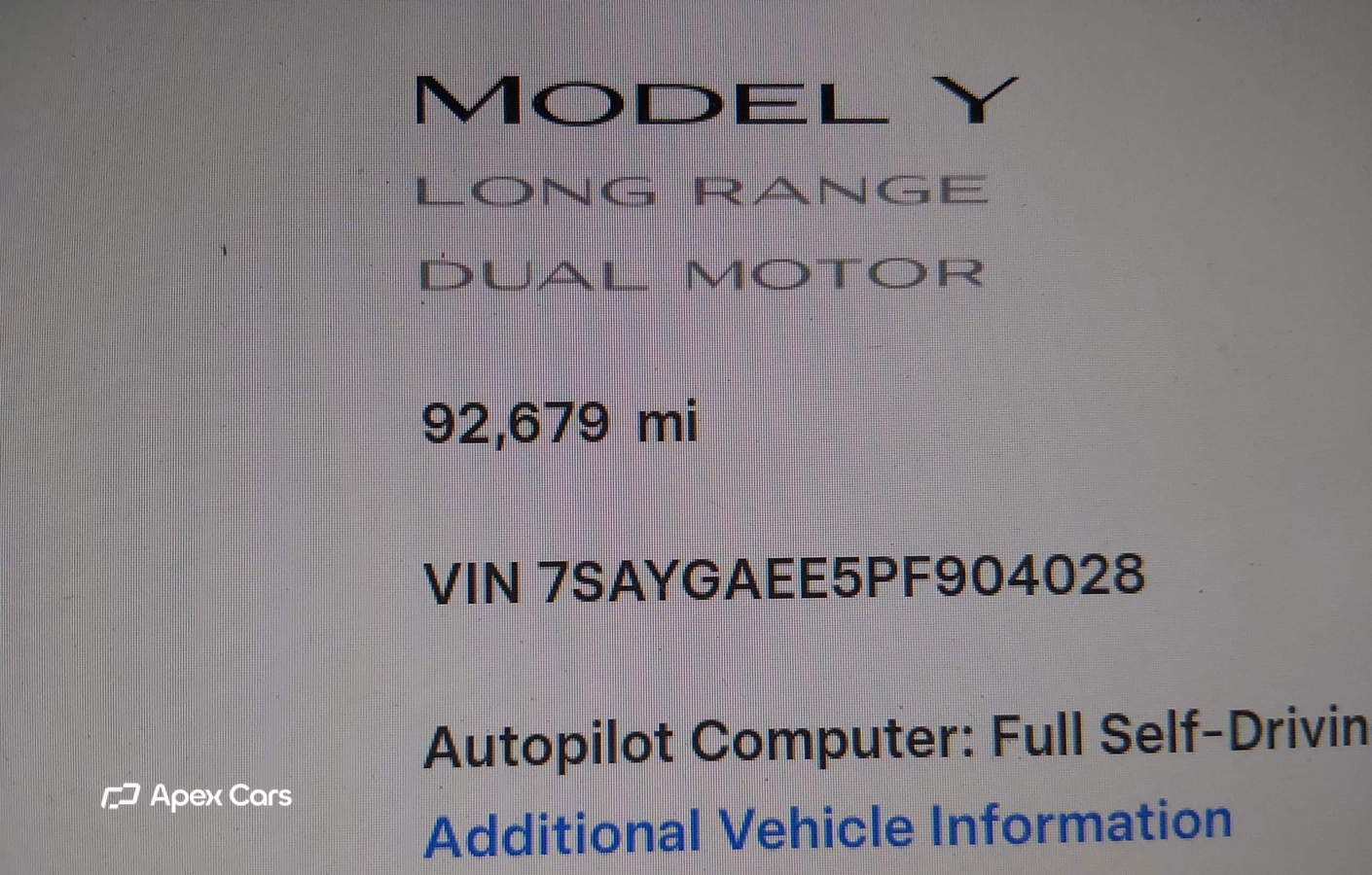Tesla Model Y 2023