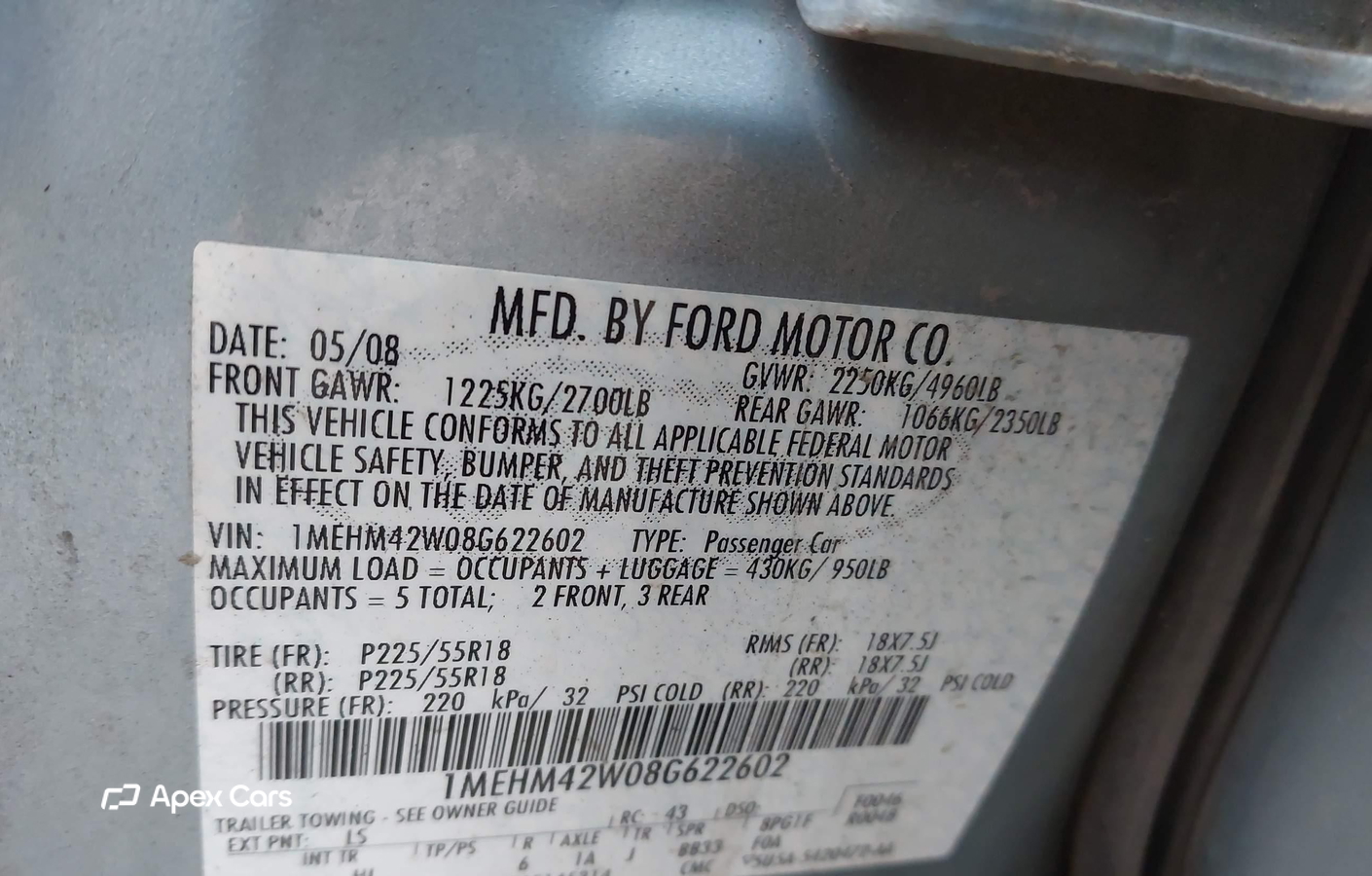 Mercury Sable 2008
