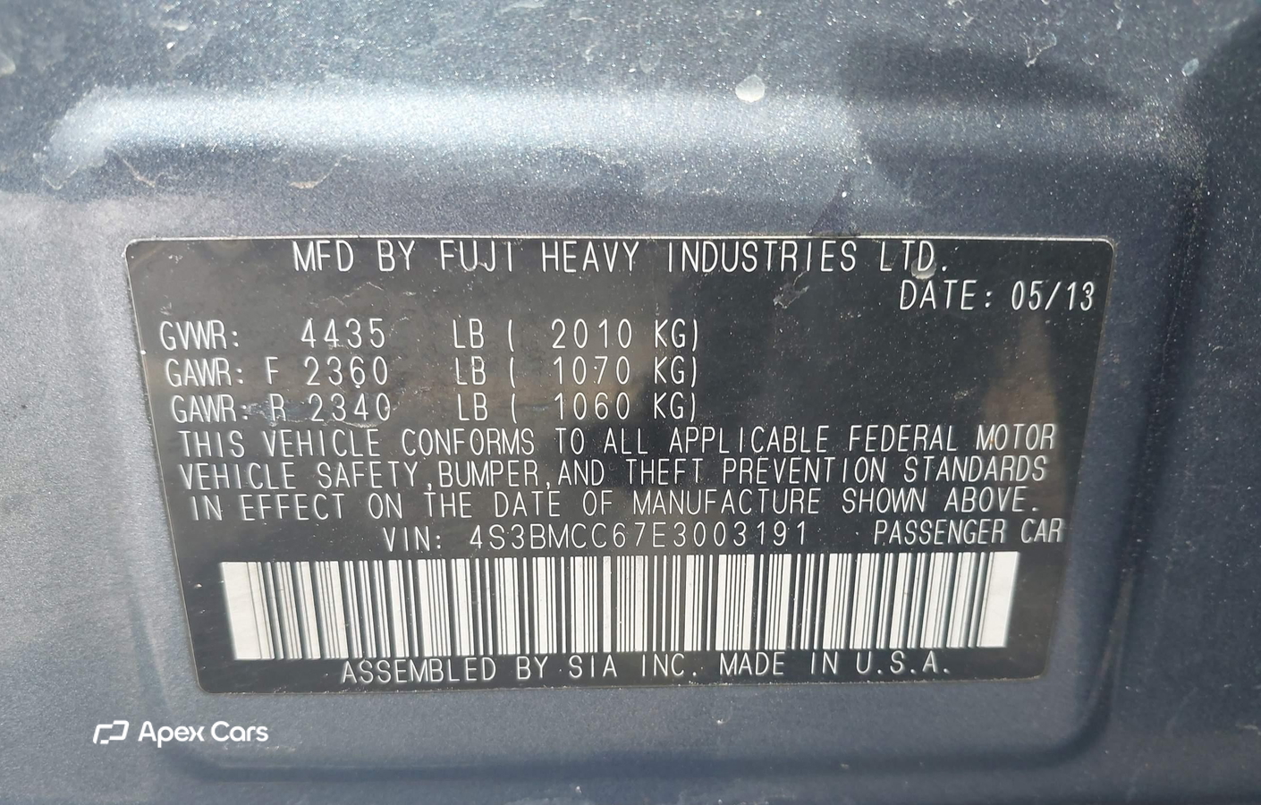 Subaru Legacy 2014