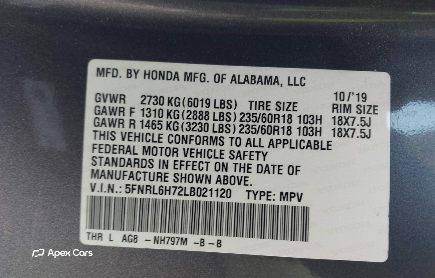 Honda Odyssey 2020