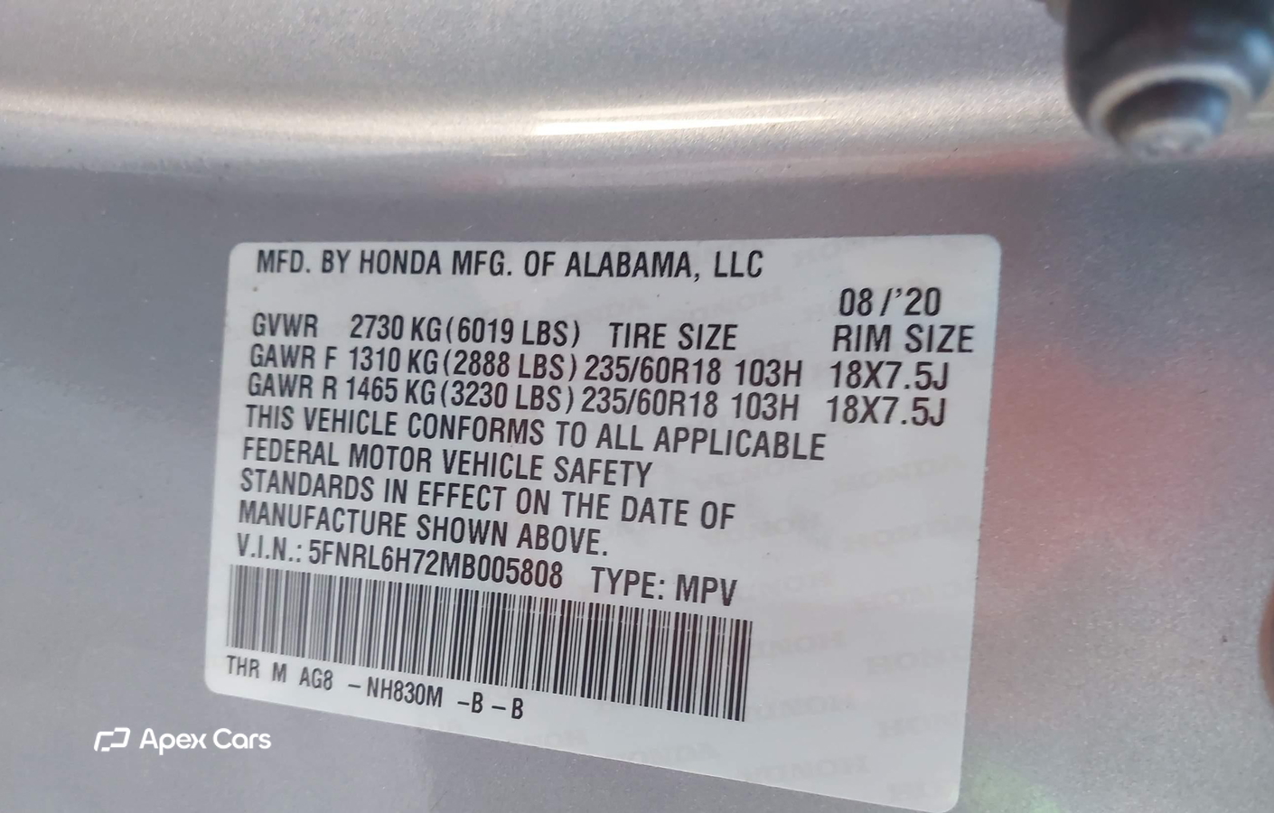 Honda Odyssey 2021