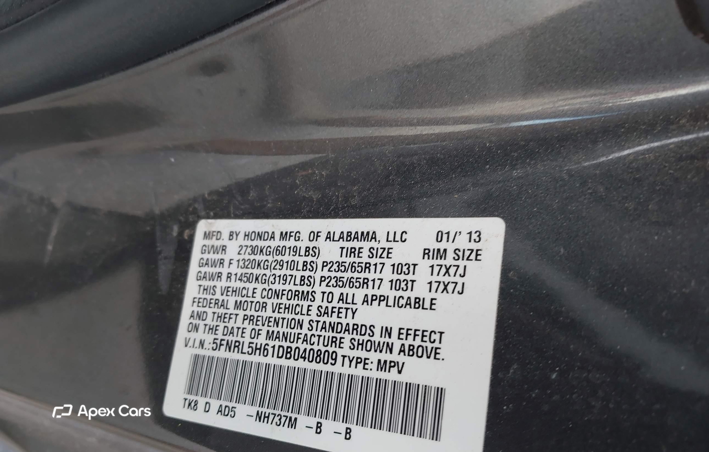 Honda Odyssey 2013