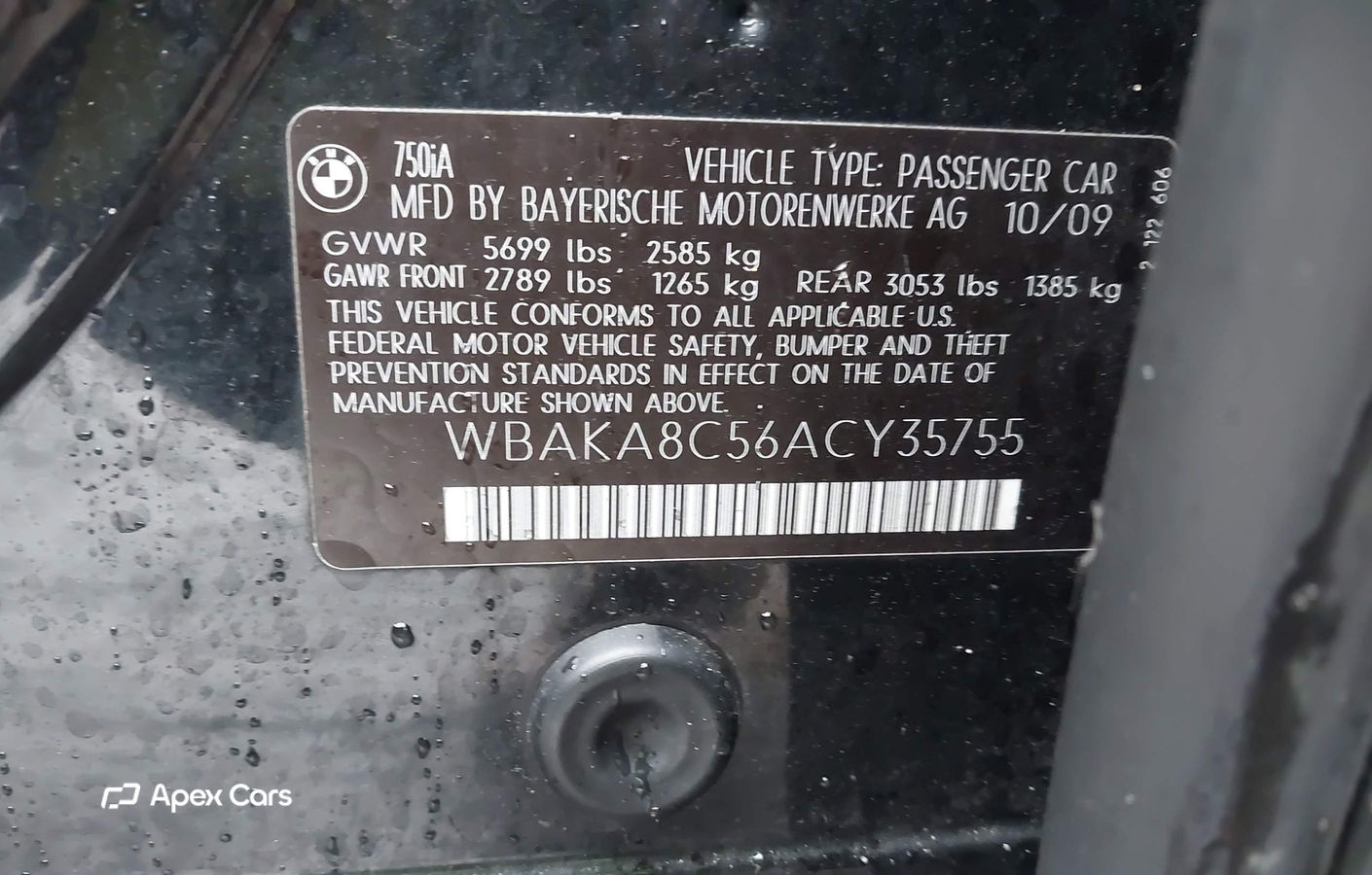 BMW Series 7 2010