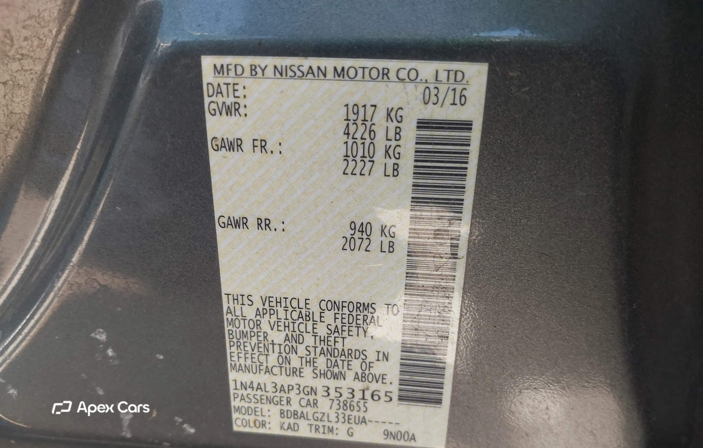 Nissan Altima 2016