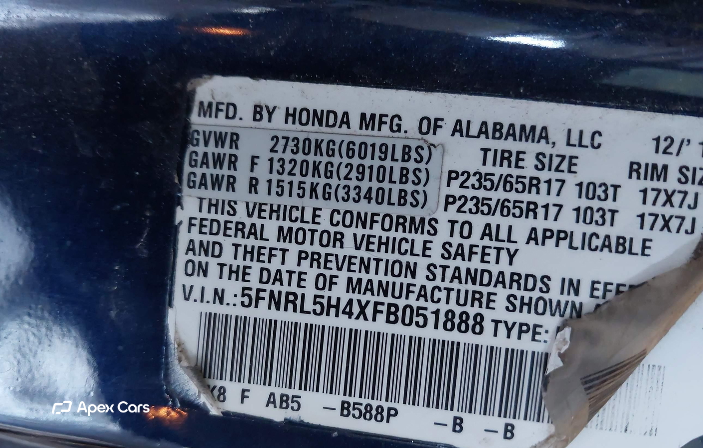 Honda Odyssey 2015