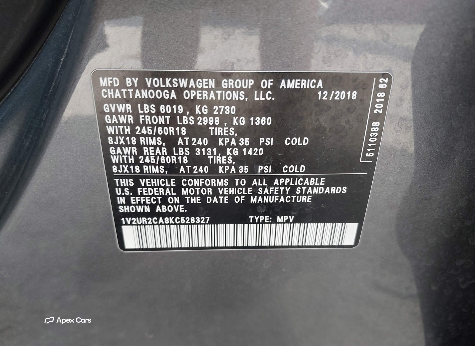 Volkswagen Atlas 2019