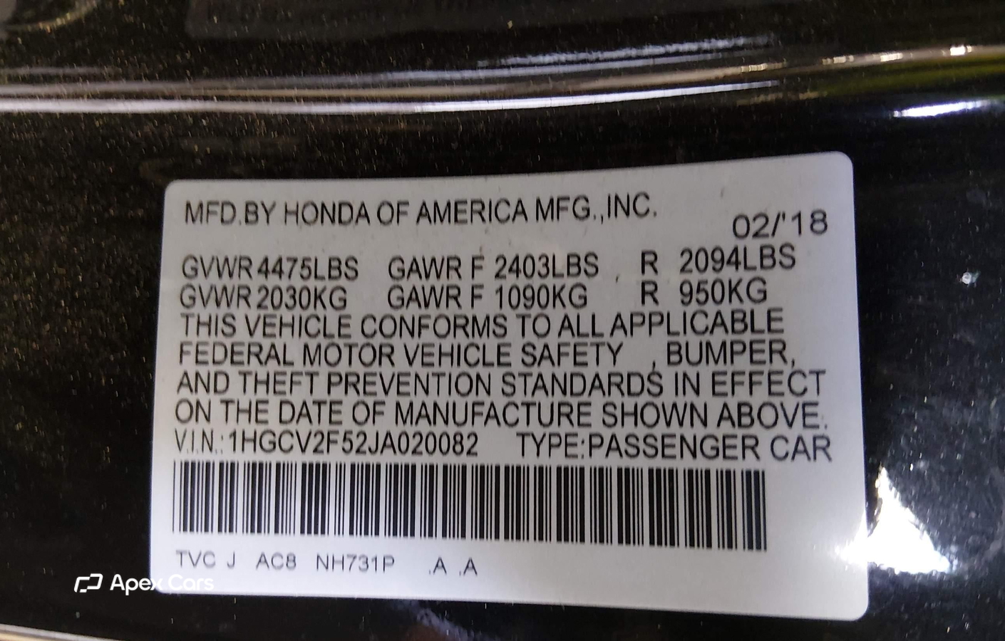 Honda Accord 2018