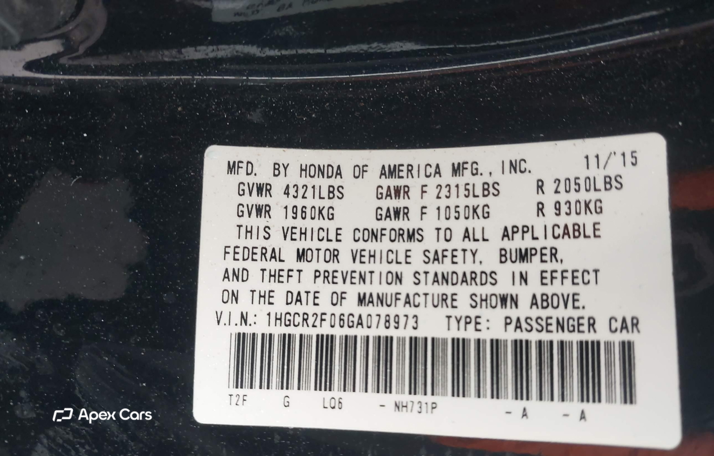 Honda Accord 2016