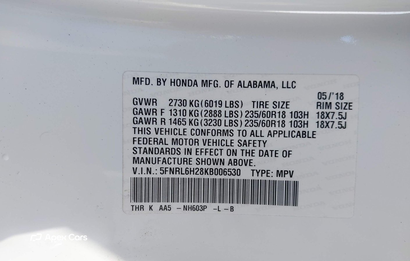 Honda Odyssey 2019