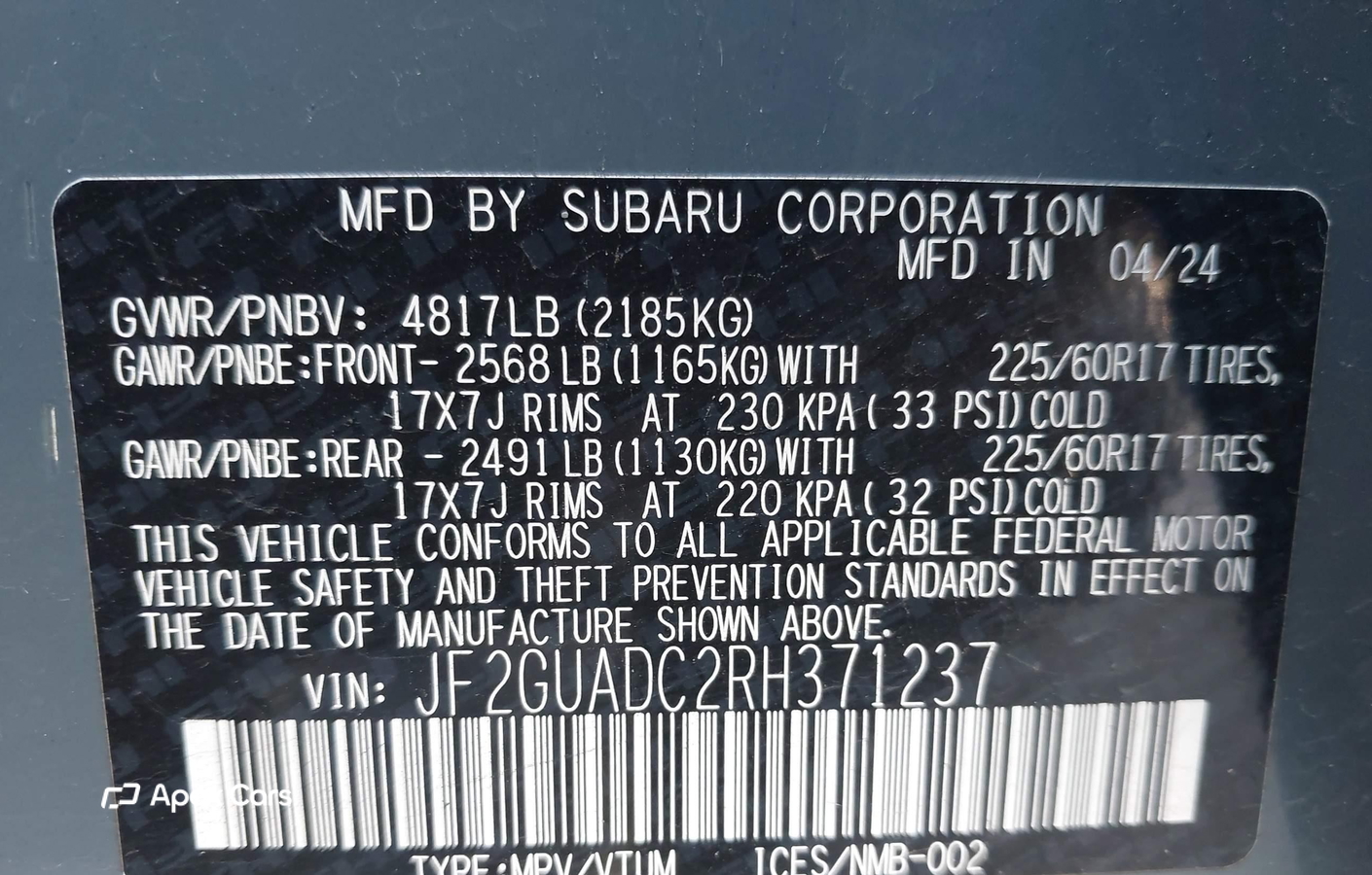 Subaru XV 2024