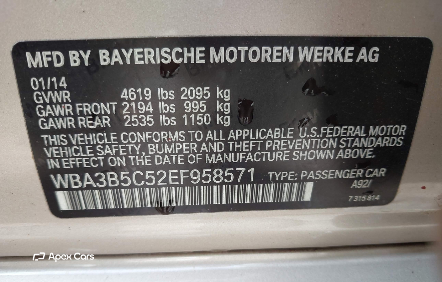BMW Series 3 2014