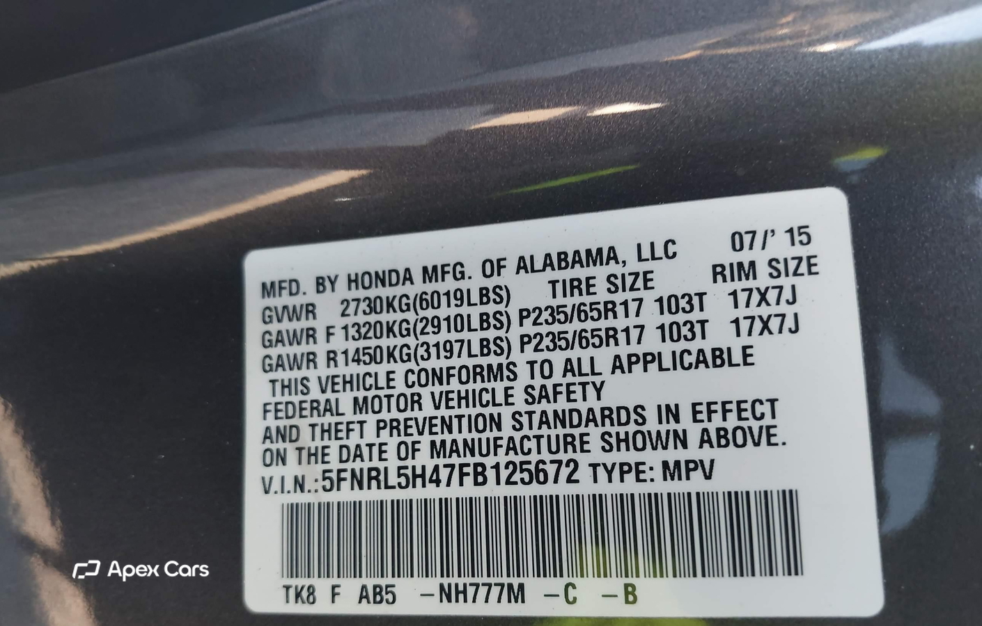 Honda Odyssey 2015