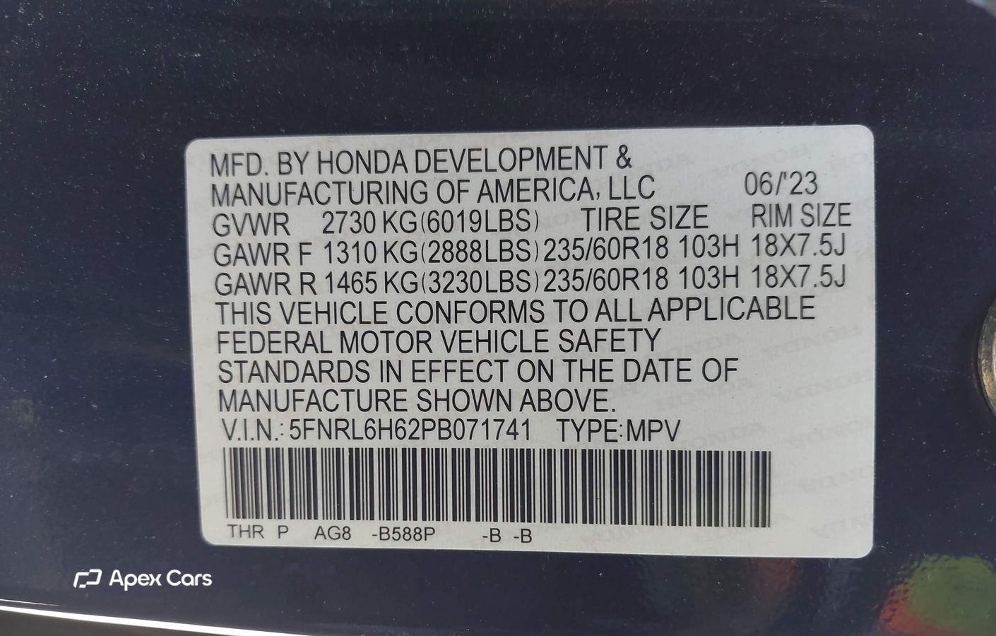 Honda Odyssey 2023