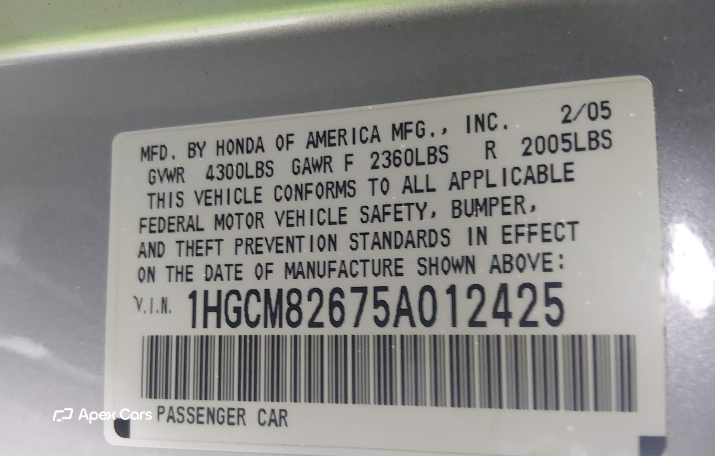 Honda Accord 2005