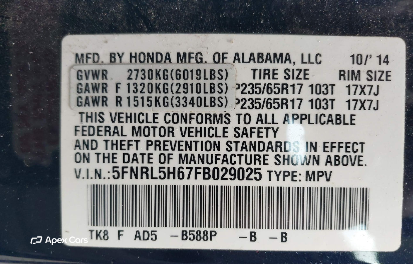 Honda Odyssey 2015