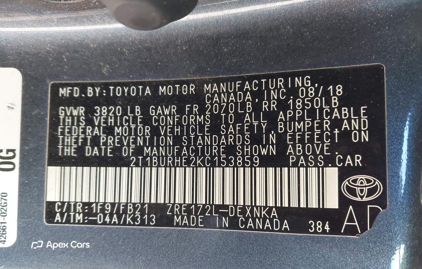 Toyota Corolla 2019