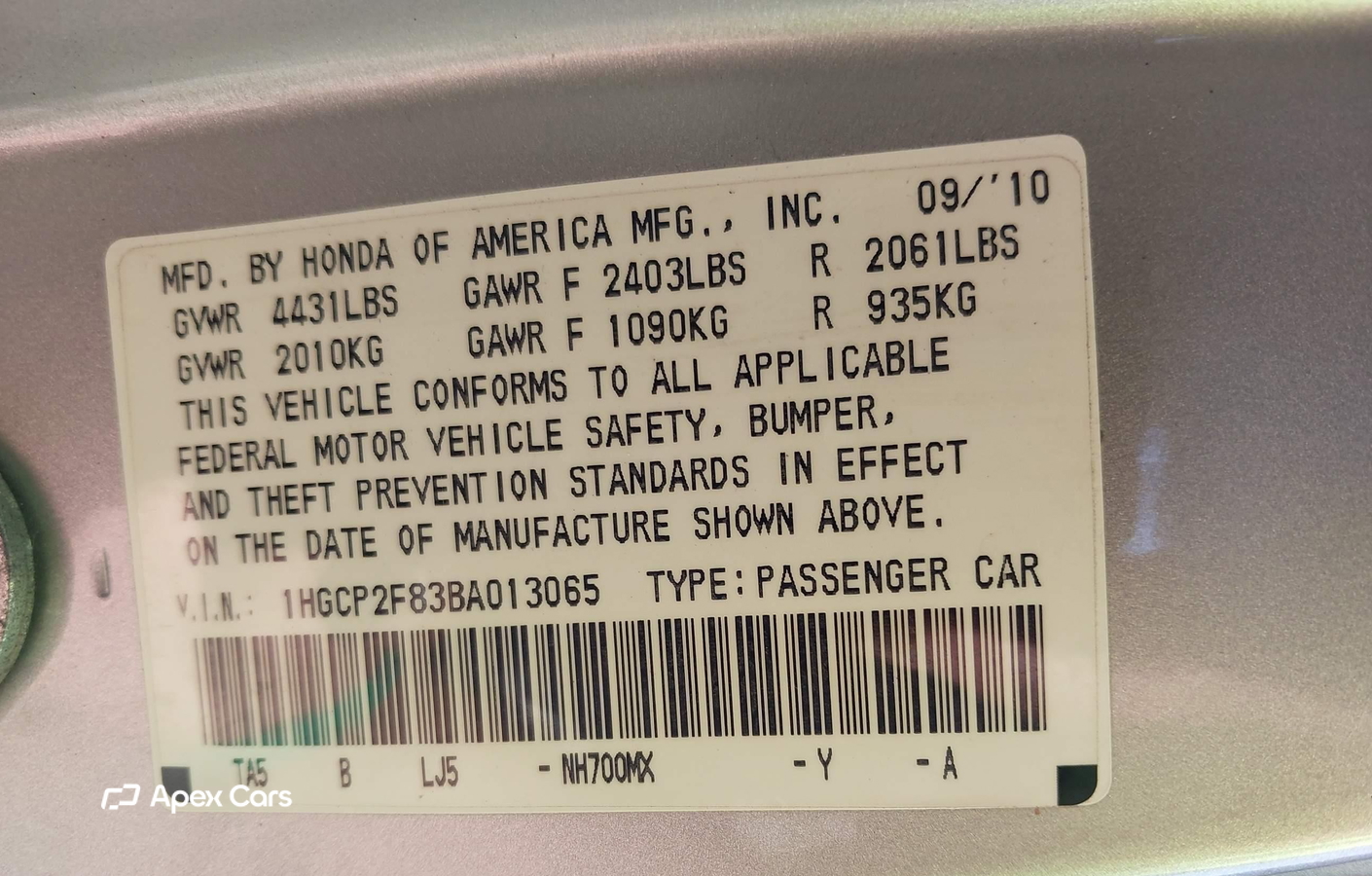 Honda Accord 2011