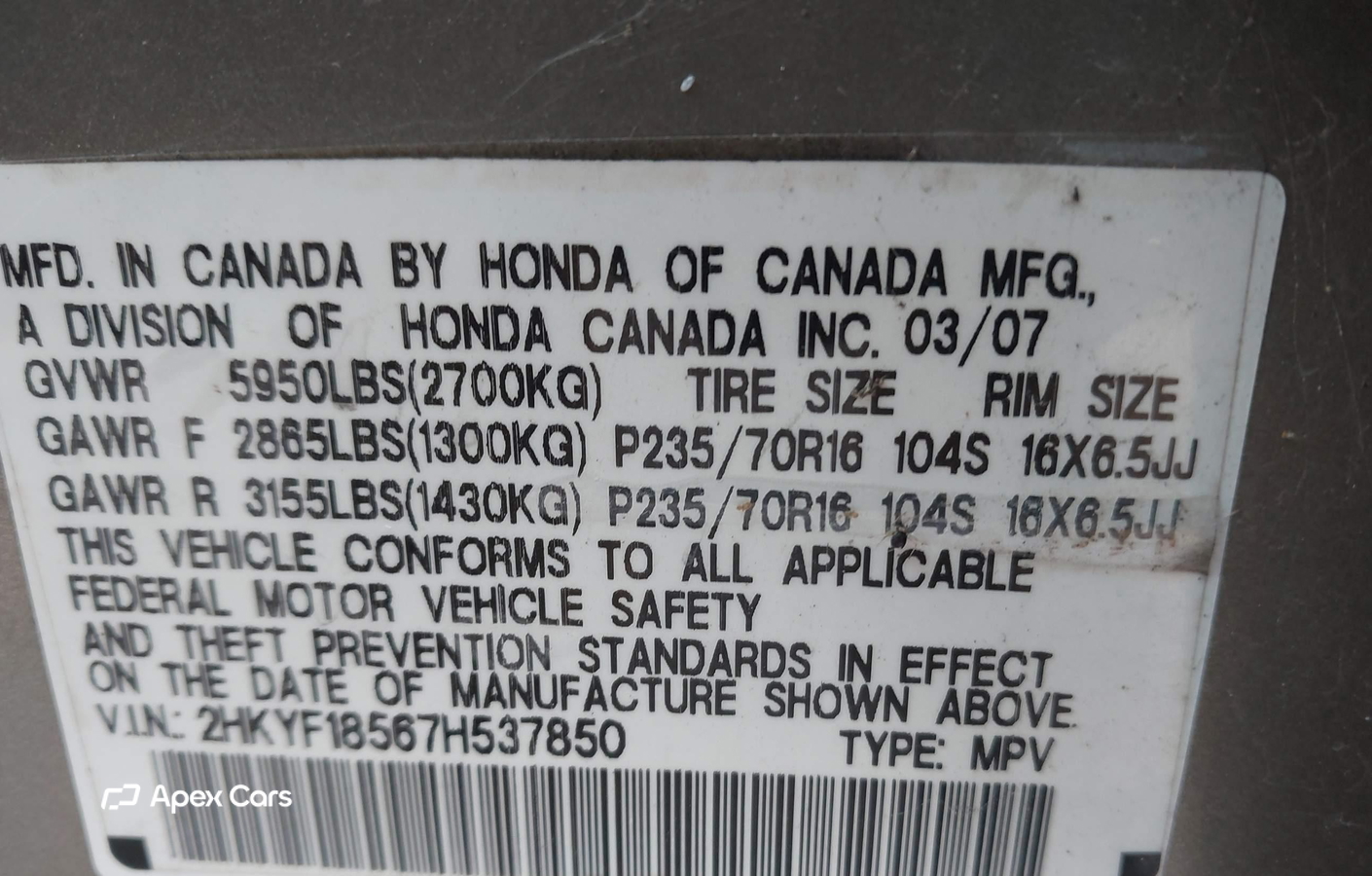 Honda Pilot 2007