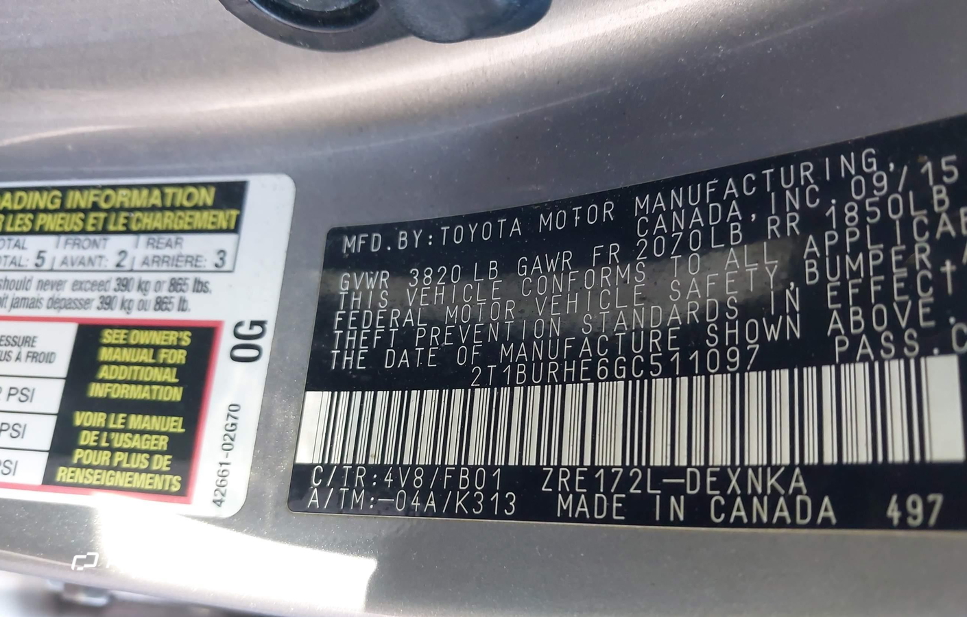 Toyota Corolla 2016