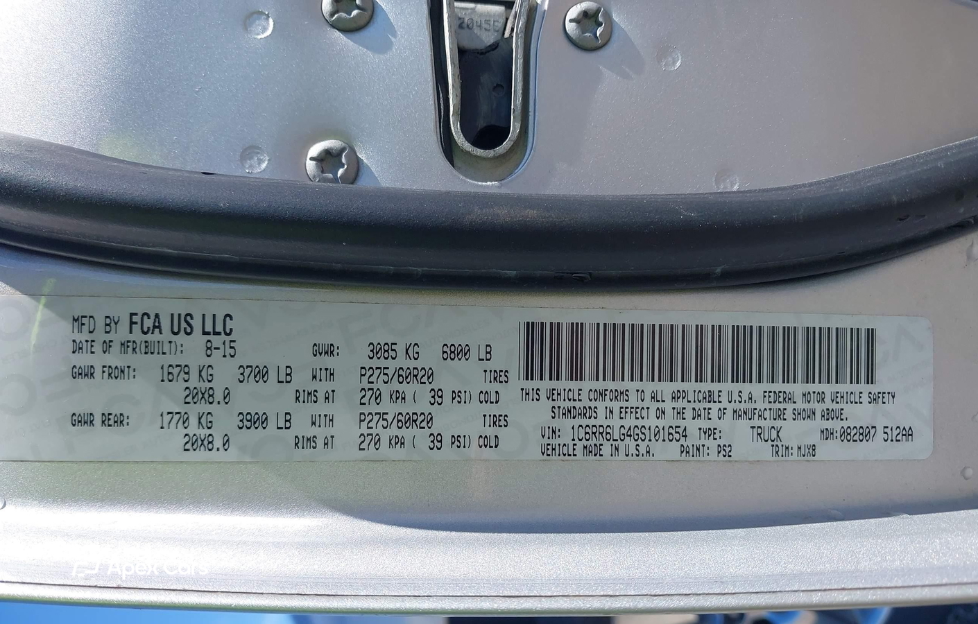 RAM 1500 2016