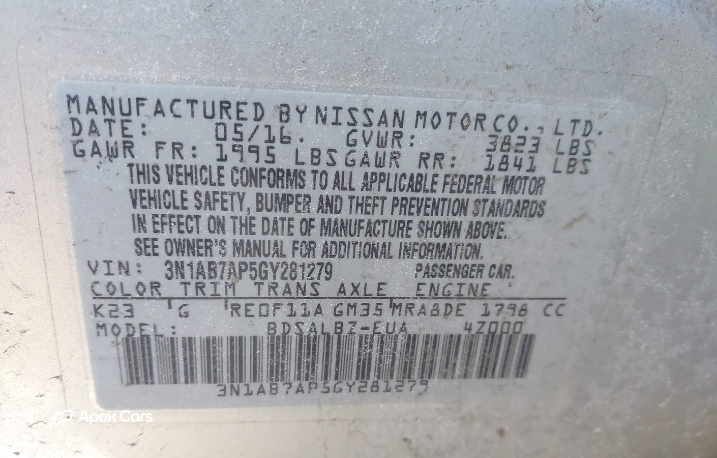 Nissan Sentra 2016