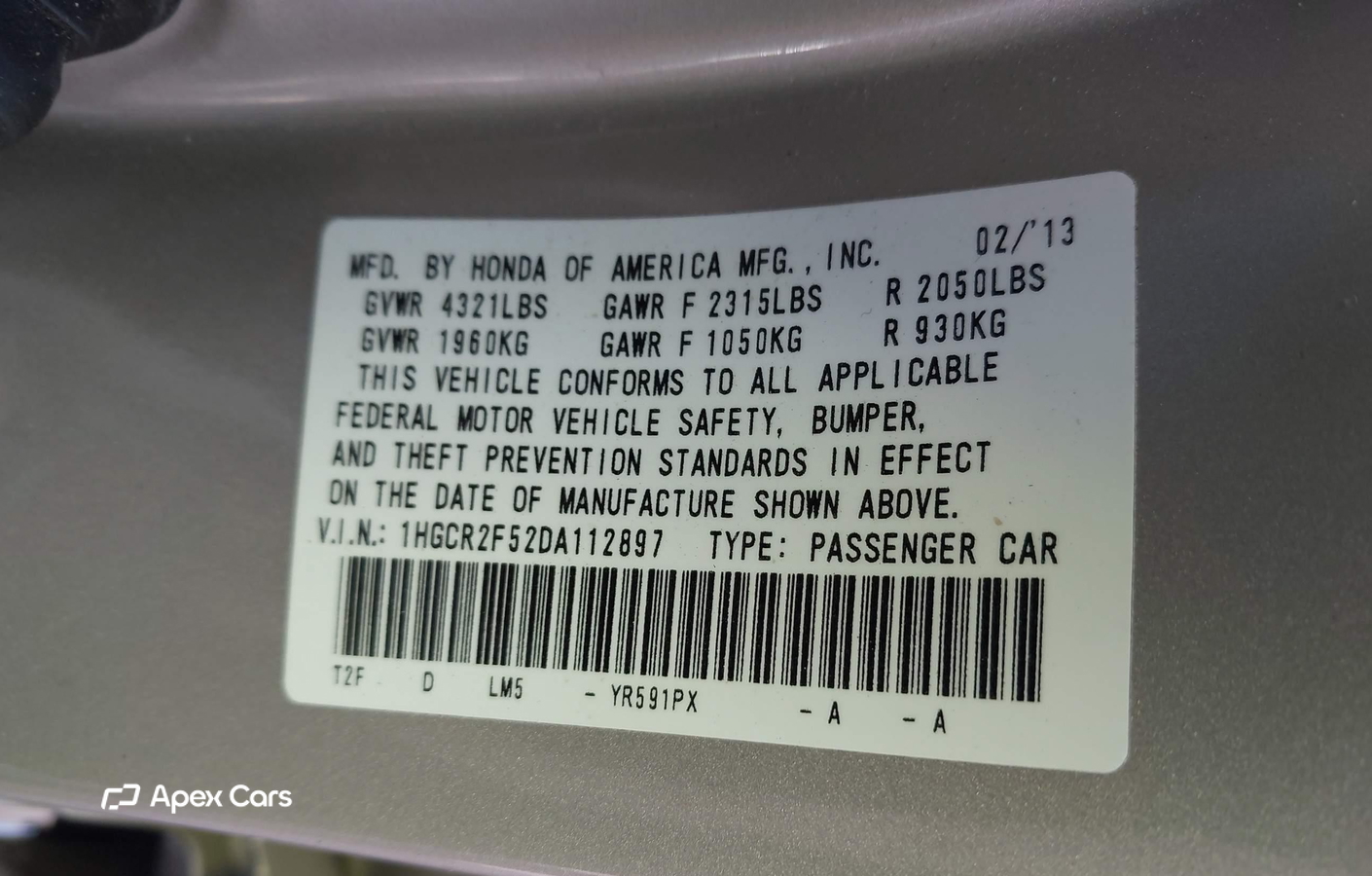 Honda Accord 2013