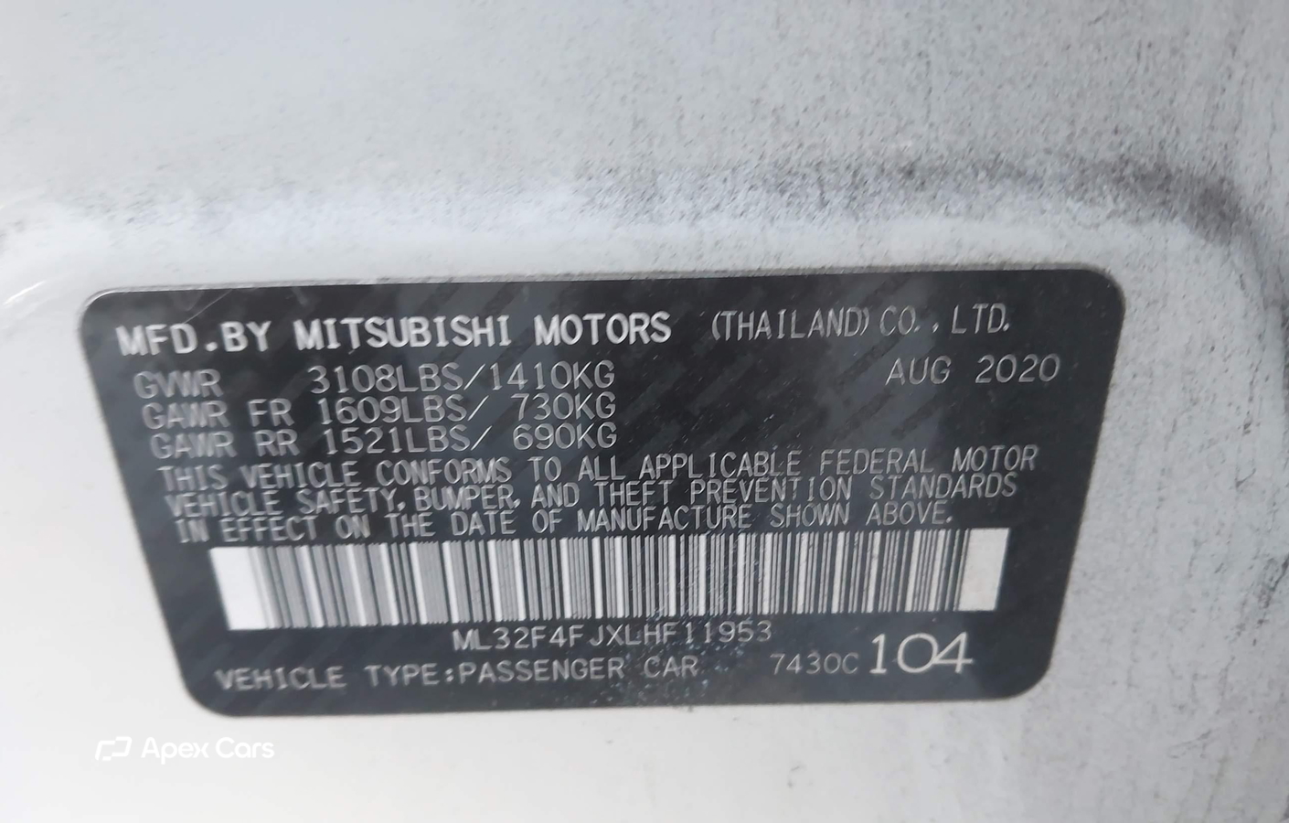 Mitsubishi Mirage 2020
