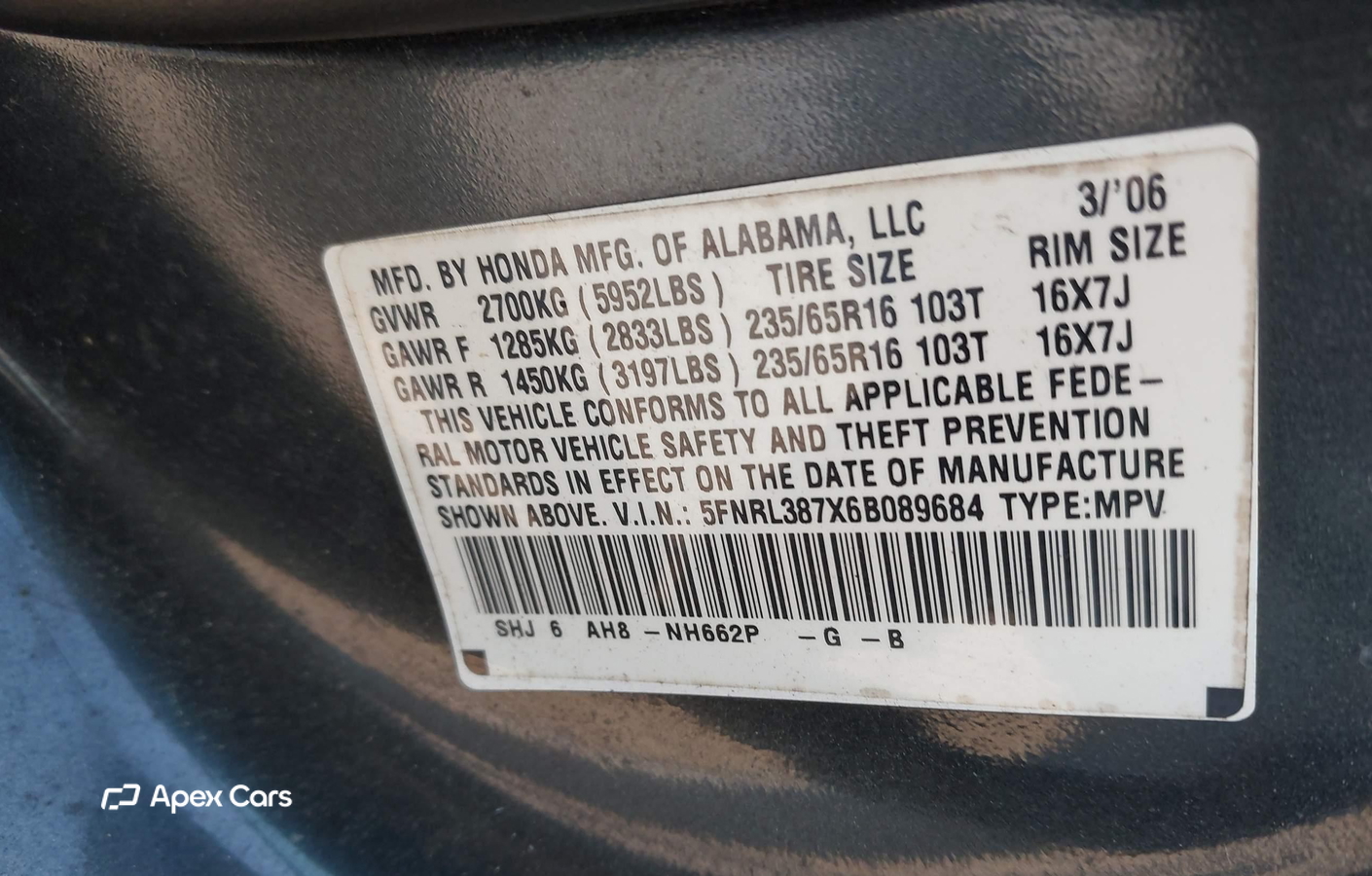 Honda Odyssey 2006
