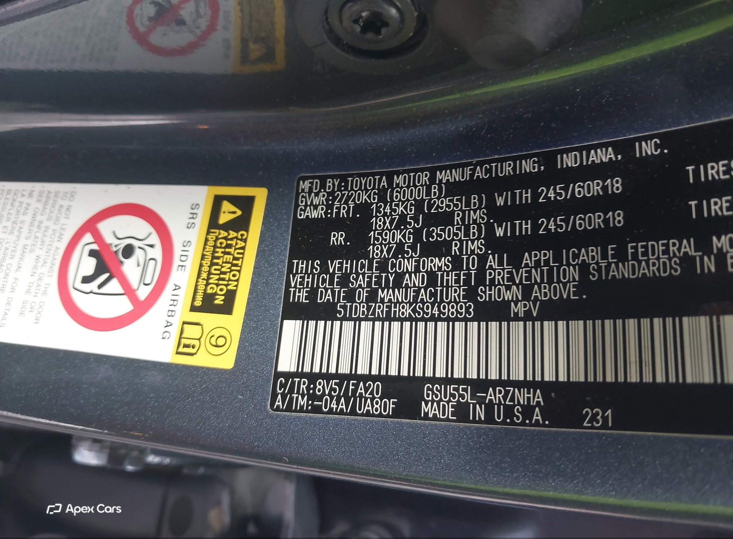 Toyota Highlander 2019