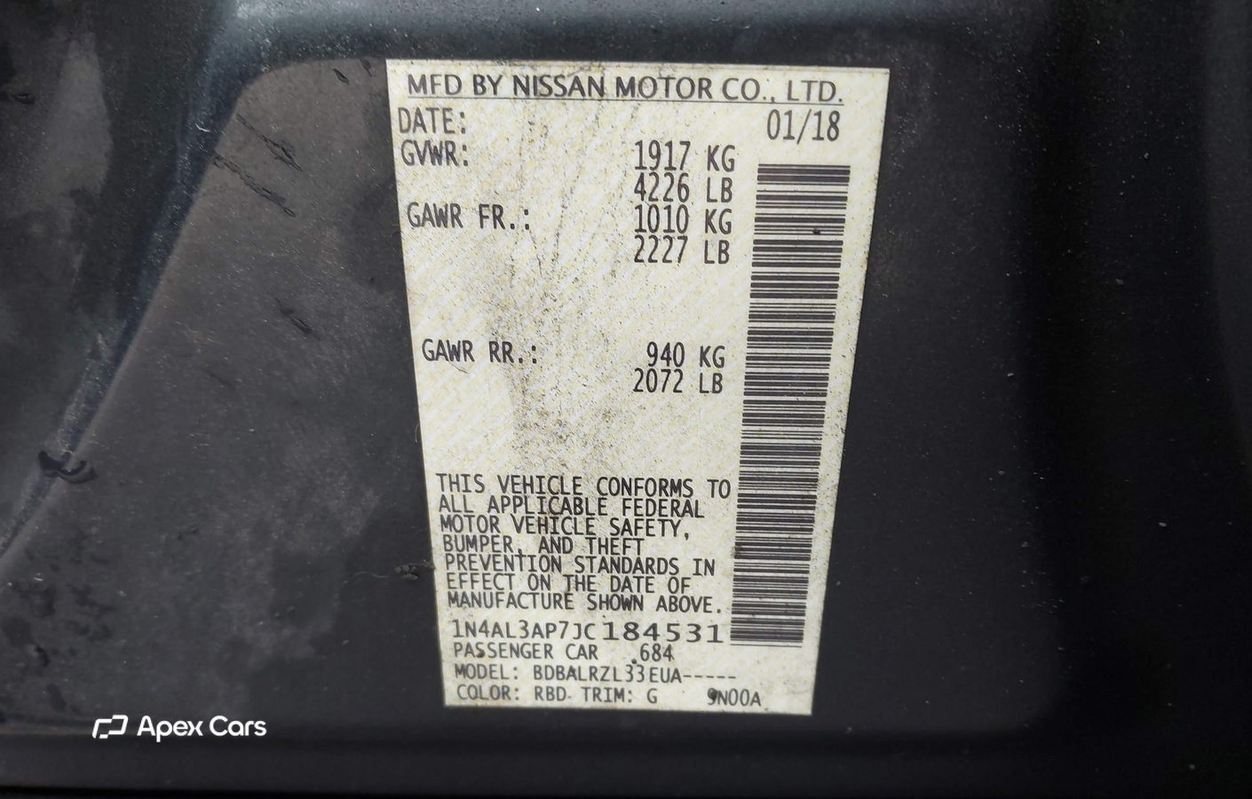 Nissan Altima 2018