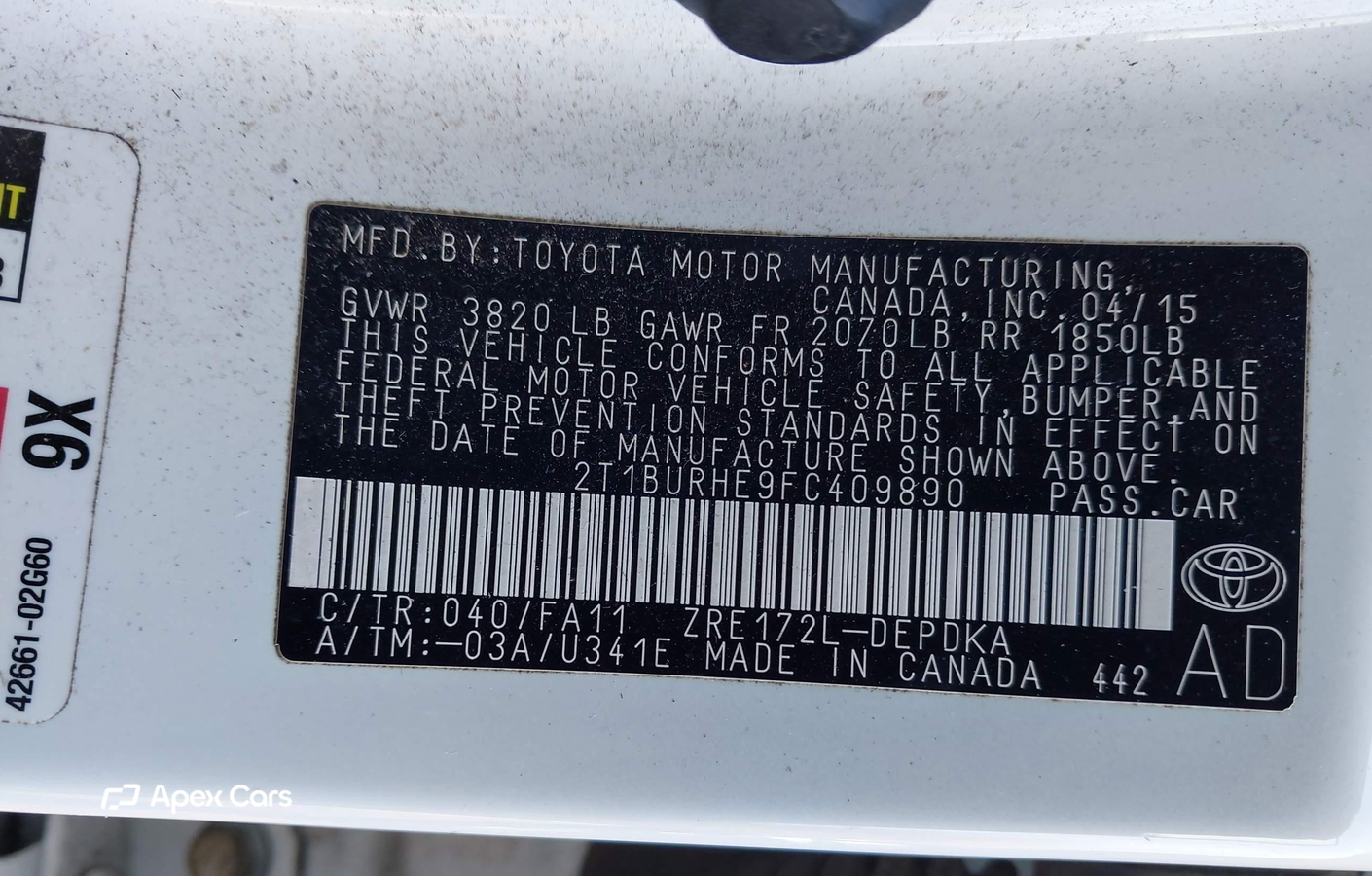 Toyota Corolla 2015