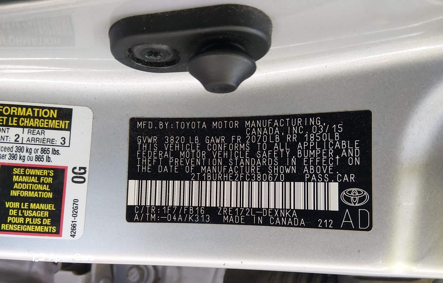 Toyota Corolla 2015