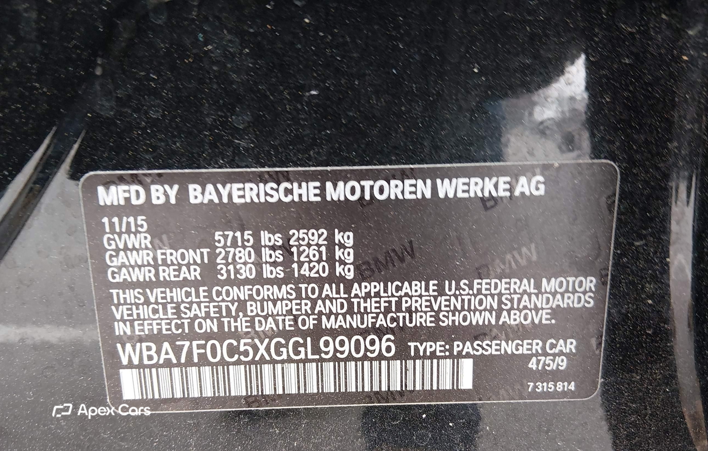 BMW Series 7 2016