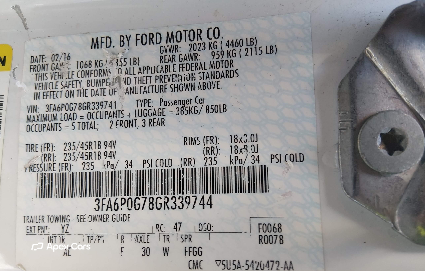 Ford Fusion 2016