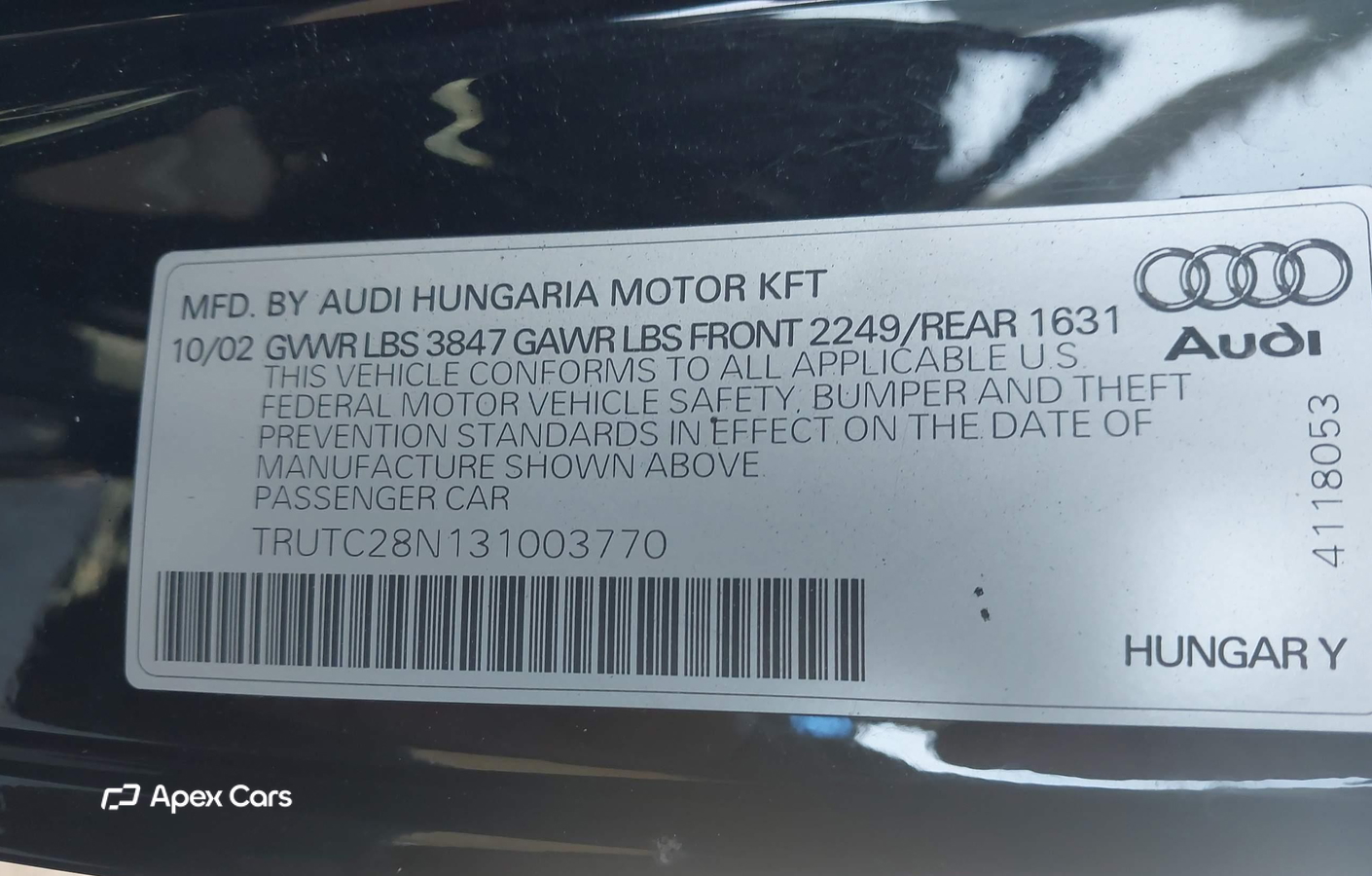 Audi TT 2003