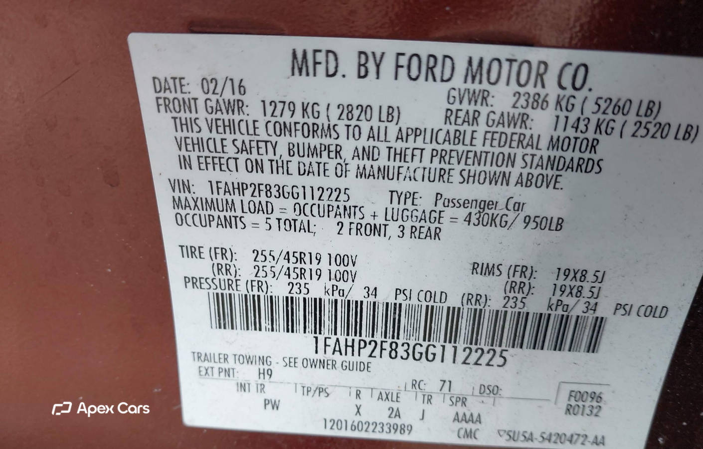 Ford Taurus 2016